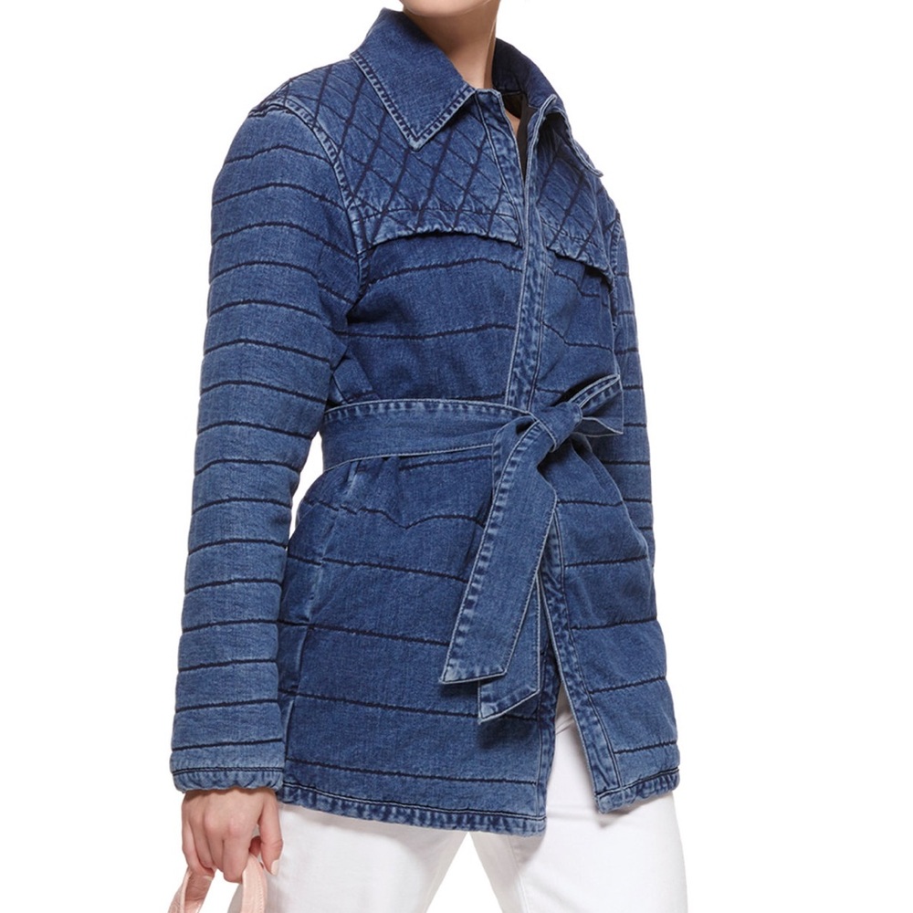 FRAME QUILTED DENIM JACKET SIZE S